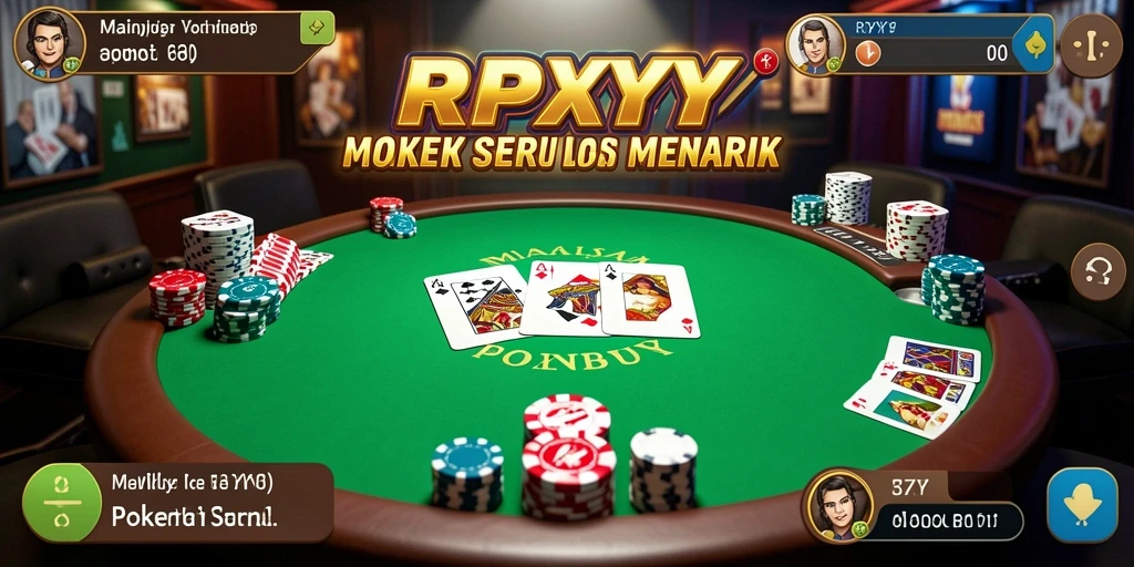 Tampilan gameplay seru Poker di RPYYY dengan grafis menarik.